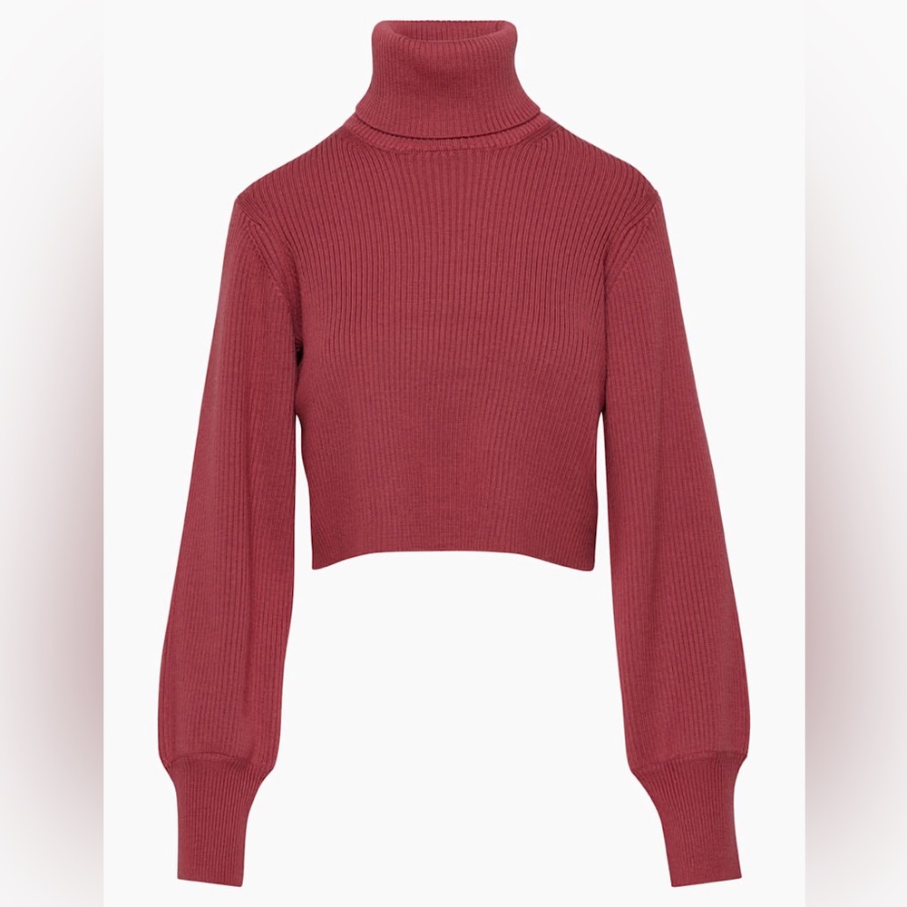 133 - Wilfred Aritzia Women’s Rebecca Turtleneck Merino Wool Turtleneck Sweater - Picture 6 of 11